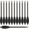 WANVZMR 6,3 Carbon Pistole Armbrust Bolzen Pfeile,Mini Armbrustpfeile Armbrustbolzen mit Stahlspitzen Jagdpfeile für 50-80 lbs Pistolenarmbrust Präzisionsziel,Schießübungen und kleine Jagd (12 black)