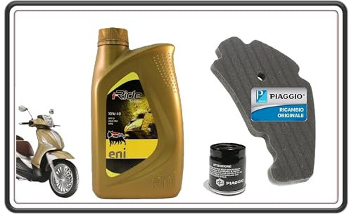Piaggio Kit TAGLIANDO Filtro Aria Filtro Olio ED Olio Beverly 125 Beverly 200 - Beverly 250 - Beverly 300 Originale
