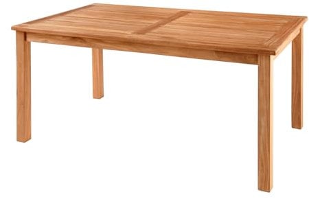Riess Ambiente Massiver Gartentisch Empire Teak 150cm Natur Teakholz wetterfester Holztisch Outdoor für Deinen Garten oder Balkon