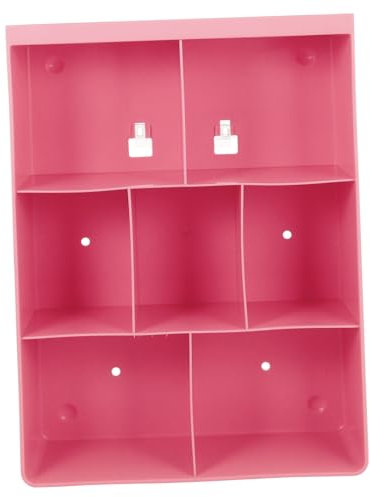 PRETYZOOM 1Stk rosa Wand Vitrine aus Schnapsglas Apothekerschrank Blumendekoration Pflanzendekor hängender Halter Kristall Aufbewahrungskiste Sammlung schmücken Leiste Plastik