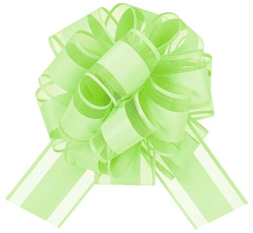 Lilbitty 5 Stück Geschenk Schleife, Große Schleife Riesen Schleife Geschenk. Große Pull Bow für Auto Dekor Hochzeit New Houses Party Feier Geschenkschleife Tüten,Grün