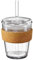 KeepCup Ace Range - Reusable Coffee Cup Brew Cork Tempered Glass Cold Cup Ice Coffee Tumbler with Tennis Ball Cork Band, Lid and Straw - 12oz (340ml)