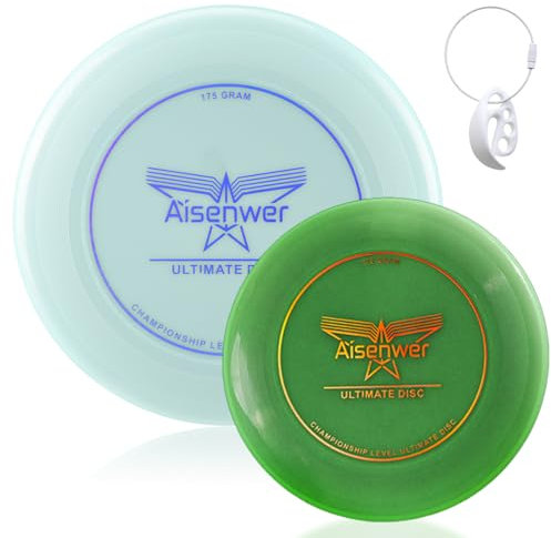 Ultimate frisbee disc 175g, ultimate frisbee profi, ultimate flugscheibe, Nachtfrisbee, Wird mit passender Frisbee-Schnalle für einfachen Transport geliefert, Sport,Strand,Freien Nachtspie(Grün)