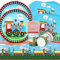 Doyomtoy Partygeschirr Kinder Geburtstag 53 Stück Kleiner Zug Thema Partygeschirr Papier Pappbecher Teller Servietten Tischdecken Zug Party Geschirr Geburtstag Deko Partygeschirr Set 16 Gäste