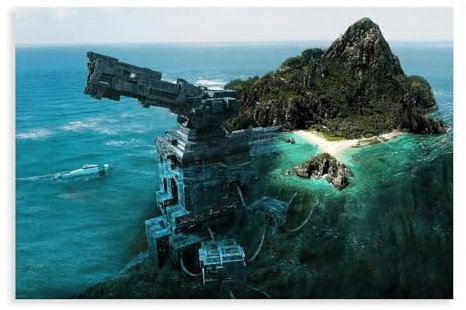 KJUFE Subnautica Elektronisches Spiele-Poster, 12 Stück, Leinwand-Poster, Schlafzimmer, Dekoration, Landschaft, Büro, Raumdekoration, Geschenk, 20 x 30 cm