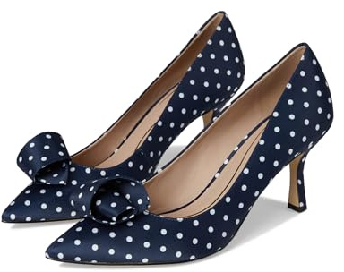 Cole Haan Womens 75mm High Heel Florette, Nvy/Wht Polka Prnt, 5.5 UK