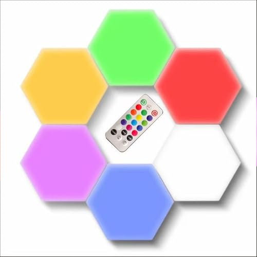 Bewinner Hexagon Lights Gaming-Wandpaneele, Smart APP RGB Sechseckige Modulare Gaming-Lichtmusik mit Synchronisierung, LED-Wandpaneele Als für Räume, Smart Home-Leuchten in Kreativer Form