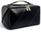 Groß Kosmetiktasche Schminktasche wasserdichte PU-Leder Reise Make-up-Tasche mit Große Weit Offener Tasche für Damen Frauen (Schwarz-2025)