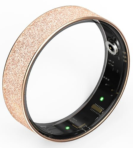 Yeforu Bague intelligente pour femme - Moniteur de santé - Moniteur de fréquence cardiaque - Design élégant - En acier inoxydable - Étanche - Charge rapide - Longue durée de vie de la batterie