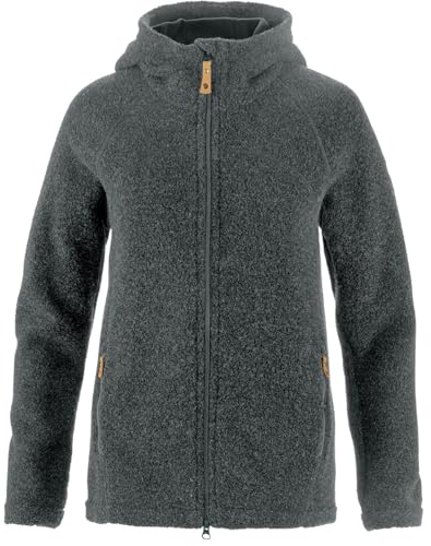 Fjällräven Kaitum Fleece W Damen Fleecejacke rot rot | Flauschiges Merinowollgemisch. 2-Wege-RV. Kapuze mit Fleecefutter. 2 RV-Schubtaschen.