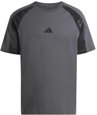 adidas Men's CAMO T-Shirt, Grey six/Multicolor, L