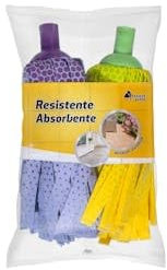 Fregona Resistente y Absorbente Bosque Verde Suelos de Interior y Exterior Paquete 2 ud. Pack 2
