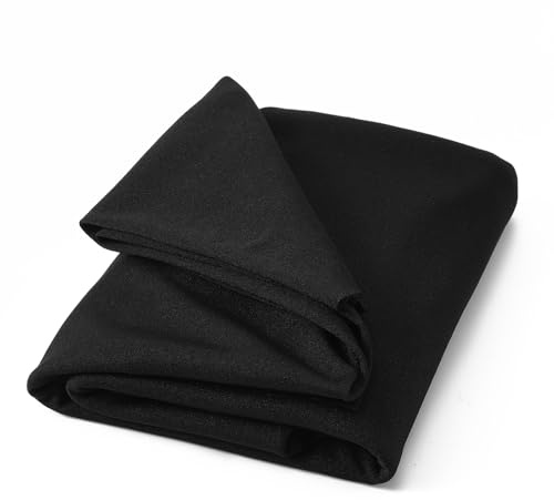Panno nero per altoparlanti stereo in tessuto a rete 170,2 x 50,8 cm, per armadi, altoparlanti, tessuto di ricambio per altoparlanti audio home stage e subwoofer in moquette vintage Ktv box