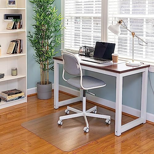 Transparente rutschfeste Bürostuhlmatte, groß, 100 x 150 cm, Bodenschutz, leicht zu reinigen, langlebige Schreibtischunterlage für Zuhause und Büro, ideal für harte Böden