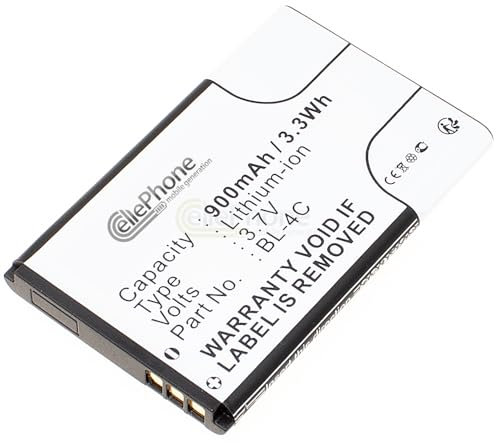 cellePhone Akku Li-Ion kompatibel mit Nokia 6100 2650 2652 3500 5100 6101 6103 6125 6131 6136 6170 6260 6300 6300i (Ersatz für BL-4C)
