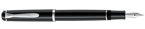 Pelikan FWI 930750 Patronenfüllhalter P205, Feder M, polierte Edelstahlfeder, schwarz