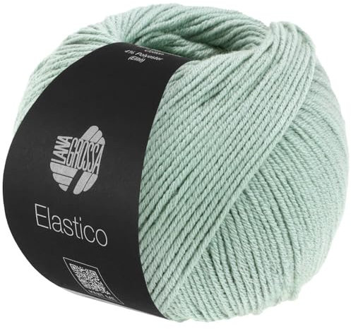 LANA GROSSA Elastico | Baumwoll-Klassiker mit leichtem Stretchanteil | Handstrickgarn aus 96% Baumwolle & 4% Polyester (Elite)| 50g Wolle zum Stricken & Häkeln | 160m Garn FB 120