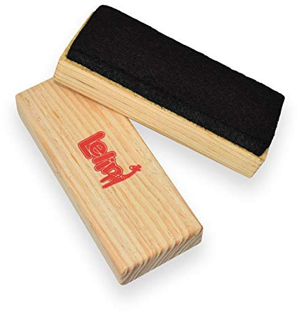 Lelin Chalkboard Premium Wool Felt Eraser with Solid-Wood Handle Campus Style Cleaner Blackboard Whiteboard School Office Kitchen for Teachers and Children