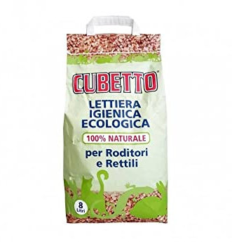 Cubetto - Lettiera in pellet per roditori, rettili, furetti e gatti, 100% naturale e compostabile, 5kg