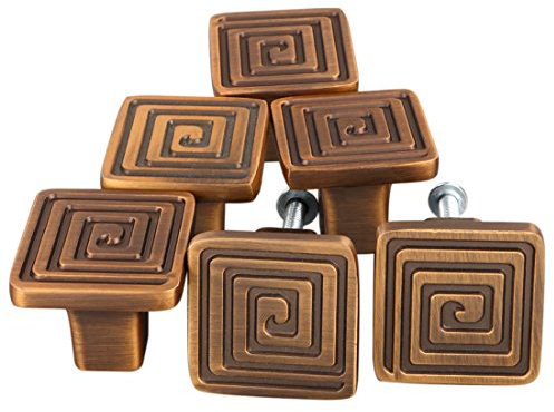 Sourcingmap Set of 6 Traditional Oil Rubbed Bronze Knob Furniture Door Cabinet Hardware Wardrobe Drawer Pull Handles Round Knobs #27
