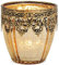 matches21 Windlicht Kerzenglas Glas Teelichtglas Orientalisch Marokko Design Gold antik Metalldekor 1 STK Ø 8x9 cm