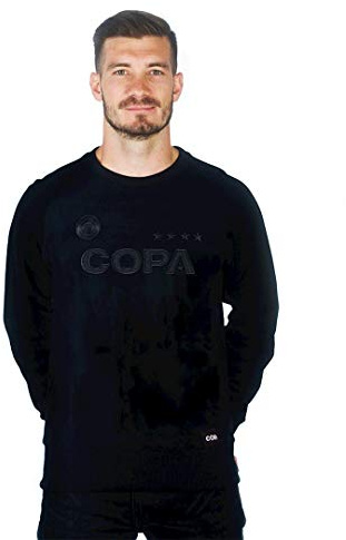 COPA Herren All Black Logo Sweater Rundhals Sweater XL Schwarz