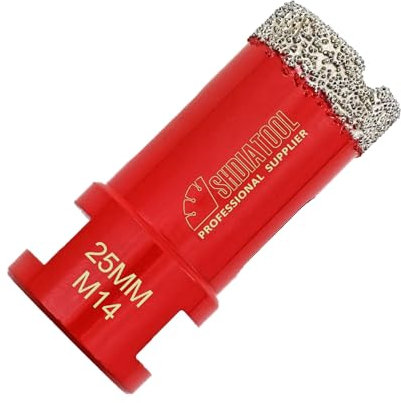 SHDIATOOL Dry Diamond Drill Core Bit Diameter 25mm Vacuum Brazed Drilling Porcelain Tile Granite Marble