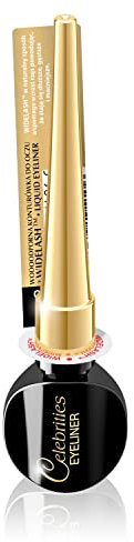 Eveline Cosmetics Celebrities Ultra-Precision Eyeliner mit Widelash - Lang anhaltende, wischfeste Formel, Wimpernstärkend & Wachstumsfördernd, 3 Einzigartige Farben