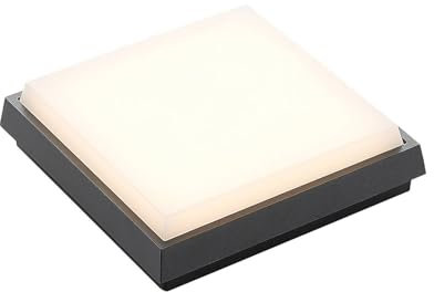 Lucande LED Deckenleuchten Amra (spritzwassergeschützt (Modern) in Alu aus Kunststoff, Außenleuchte für Garten Terasse Balkon & Haus Deckenleuchte