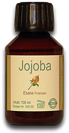 Esana Jojoba-Öl nativ (100 ml) kaltgepresst, 100% rein in goldgelber DAC-Qualität