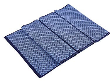 WANYING Winter Herbst Herren Strickschal 6% Wolle Gestrickter Schal Einfach Schick Gentleman - 180 * 30 cm Klein Kariert Dunkelblau Hellblau