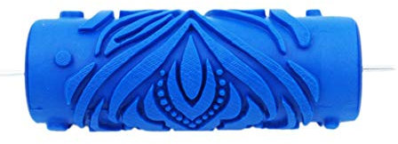 Inzopo 5 DIY geprägte Strukturwalze Roller Roller Bürsten mit Muster Muster Auswähl Bar - Wandmalrolle - Gummi - Blau