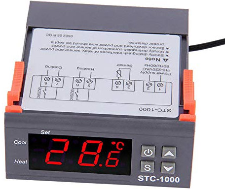 POWERTOOL - Termostato controlador de temperatura de 220 V, termostato digital de temperatura STC-1000, controlador de -50 ℃ ~ 110 ℃