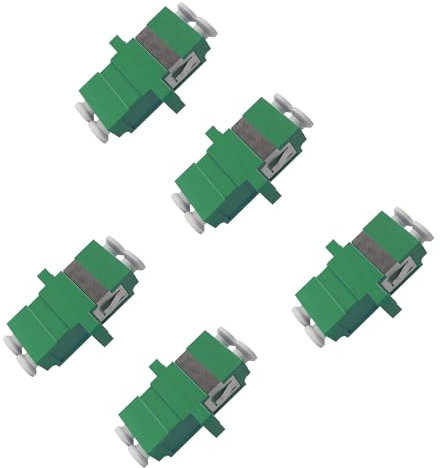 Elfcam® - Glasfaser Adapter, LWL Kupplung LC/APC Buchse/Female Monomode Duplex, 5 Stück
