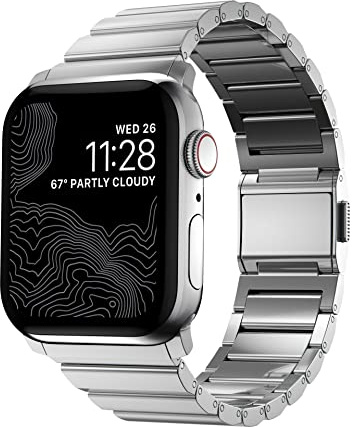 NOMAD Strap Stainless Steel V2 robustes 42/44 mm Apple-Watch-Armband aus Edelstahl