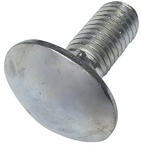 AERZETIX - Set di 100 bulloni carrello/aratro a testa tonda con collare quadrato - bulloni a testa tonda - M8x20mm - acciaio zincato - DIN 603 - C49000