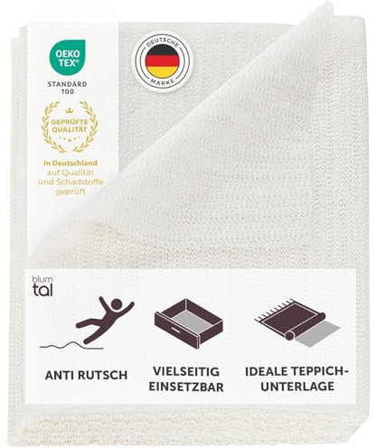 Blumtal Antirutschmatte für Teppich Vinyl, Teppich Antirutschunterlage, zuschneidbare Antirutschmatte Auto und Schublade, 80 x 150 cm, 2er-Set