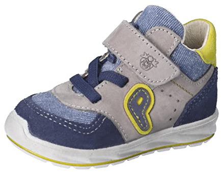 PEPINO Ricosta Jungen Stiefel Pino,Kinder Boots,WMS:Weit,lose Einlage,Kinderschuhe,Klettstiefel,Booties,Leder,Kids,Nautic/Ozean (170),28 EU