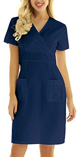 Reinigungs- & Hauswirtschaftsoberteile für Damen Pflege Schlupfkasack Kasack Krankenpfleger Berufsbekleidung Kurzarm T Shirts Tops Schönheitssalon Pflegeheim Kosmetikerin Nurse Uniformen