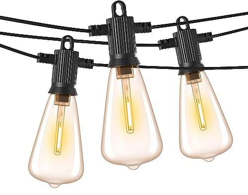 ZOTOYI LED Lichterkette Außen, 45M Lichterkette Außen Strom IP65 Wasserdicht mit 73+3 ST38 Plastik Birnen, Warmweiß Outdoor Lichterkette für Garten Terrasse, Partys, Hochzeit, Festival