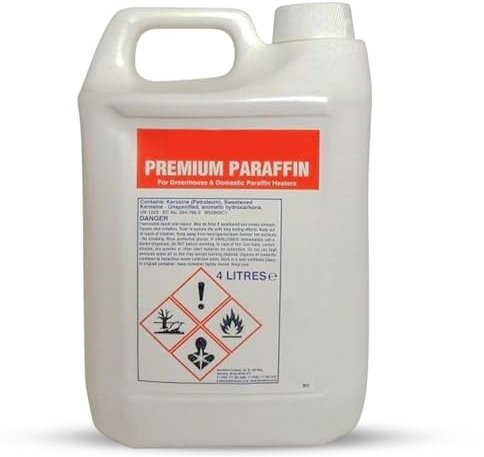 PERFECTONISH Premium Paraffin 4L– Paraffin Oil for Greenhouse Heater,Liquid Paraffin Fuel 4 Litre for Garden Oil Lamps, Garden Heater, Oil Burner (Pack Of 1)