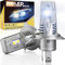 ANTEMOON H4 LED Headlight Bulb, 90W 18000LM Super Bright 6000K White H4 Headlight Bulb Mini Size 12V 24V Car Conversion Kit Halogen Replacement with Fan CSP Chips Plug and Play, Pack of 2