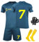 Sternstunde Set Di Maglie Per Bambini, Maglie Da Calcio Per Bambini, Maglie Da Calcio Per Ragazzi, Magliette Sportive Per Ragazzi, Magliette Da Calcio E Calzini (22, Blu Verde)