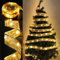 Weihnachtsband Deko, LED Weihnachtsbaum Band, Weihnachtsbaumschmuck, 5,5M Spitze Band Dekor für Weihnachten Garten Urlaub Party, Weihnachtsbaum Deko, LED Weihnachtsdeko für Innen Weihnachtsdekoration