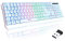 KLIM Chroma Clavier sans Fil Gamer AZERTY - Nouveauté 2023 - Clavier Gamer rétroéclairé pour PC Mac - Clavier PS4 PS5 - Blanc (Reconditionné)