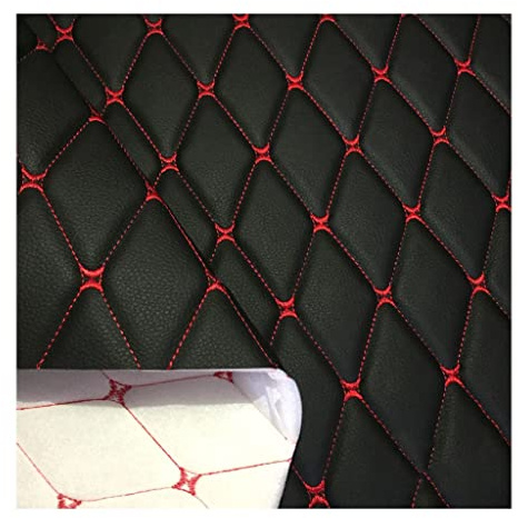 Kunstleder Gesteppt Meterware Polsterstoff Möbelstoff Gesteppt Kaschiert Leder Polsterstoff Stoff Kunstleder Polsterstoff Bezugsstoff Lederoptik Als Polster-Stoff/Sitzbezug für Den Innen(Size:1.6X1m)