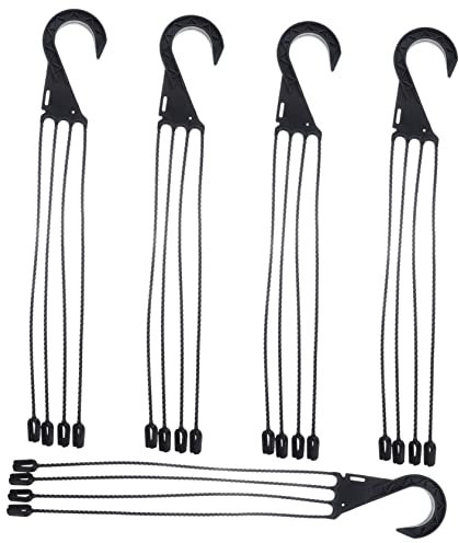 OFFSCH Hanging Basket Hooks 5Pcs Plastic Flowerpot Hangers for Indoor Outdoor Use Balcony Office Wall Mount Plant Pot Holders