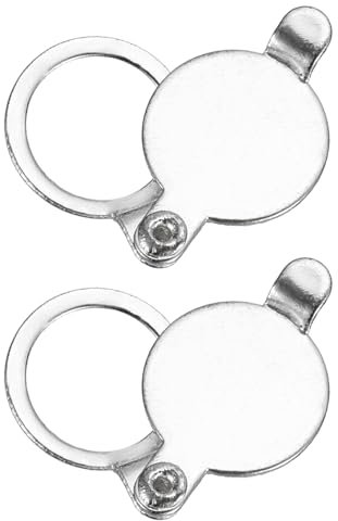 PATIKIL 2 Stück Türspion Abdeckung Guckloch 12mm Innendurchmesser Türlochabdeckung Ohne Aufkleber Gucklochabdeckung Sichtschutzblech für Türspion, Glanzchrom