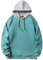 Herren Hoodies | Kapuzenpullover Langarm Sweatshirt | Hip Hop Pullover Hoodies mit Kordelzug | Patchwork Hut Streetwear | Einfarbig Bluse | Leichte Hoody Sportswear Top | Mode Casual Sweatshirt