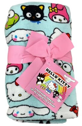 Jay Franco & Sons, Inc. Hello Kitty Handtücher, 2 Stück (Blau - Hello Kitty & Friends)